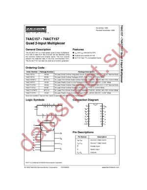 74AC157MTCX datasheet  